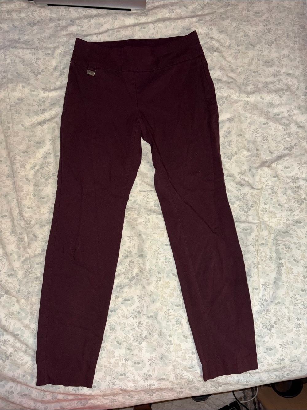 Alfani Girls Burgundy Ponte Stretch Leggings